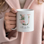 Mug Aquarelle florale - U<br><div class="desc">Offrez cette magnifique tasse en cadeau à votre fête de mariage, à votre mère ou à votre ami! !</div>