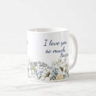 Mug Aquarelle Florale verdure Meilleure maman jamais M
