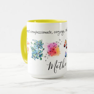 Mug Aquarelle Florale Wreath in Vivid Rainbow Coloris