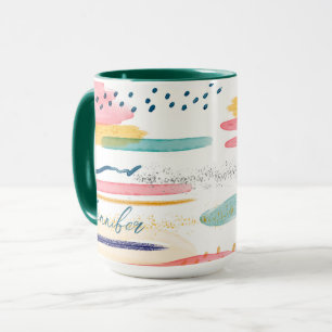 Mug Aquarelle Géométrique abstraite Customisée