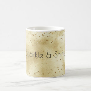 Mug Aquarelle Gold Ombre Confetti Sparkle