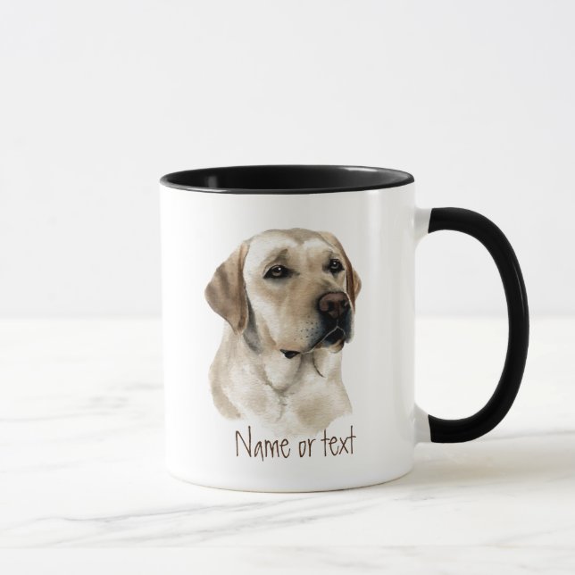Mug Aquarelle Golden Labrador Animaux de compagnie Chi (Droite)