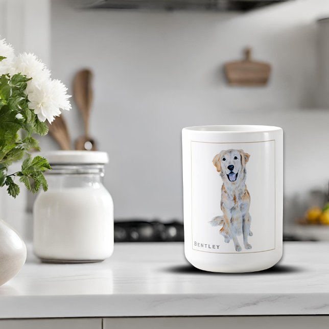 Mug Aquarelle Golden Retriever Chien Personnalisé (Créateur téléchargé)