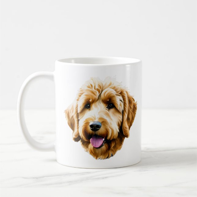 Mug Aquarelle Goldendoodle (Gauche)