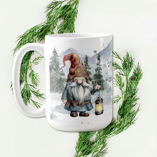 Mug Aquarelle hiver Gnome de Noël