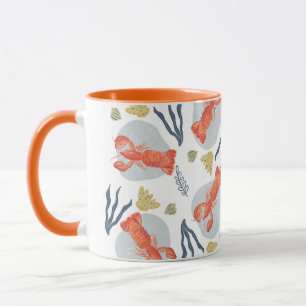 Mug Aquarelle Homard Crustacean Beach Dollars