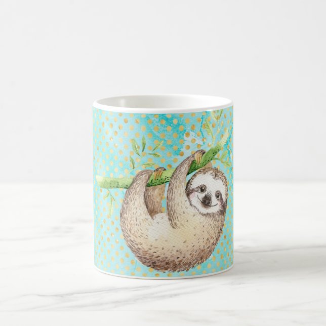 Mug Aquarelle Joyeuse Sloth (Centre)