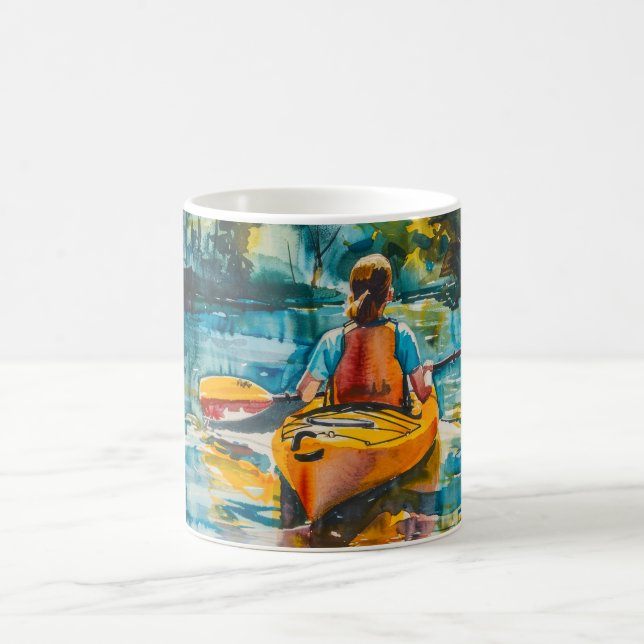 Mug Aquarelle Kayak Peinture (Centre)
