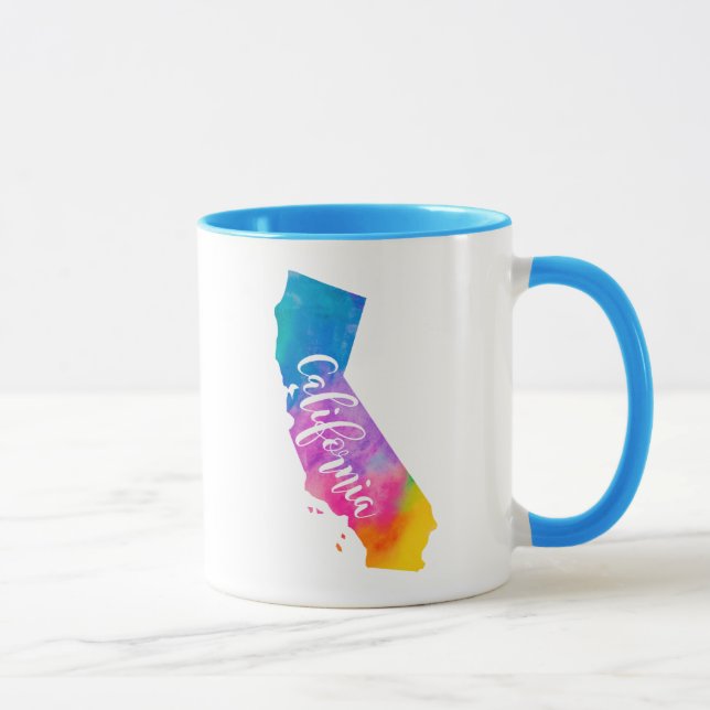 Mug Aquarelle la Californie (Droite)