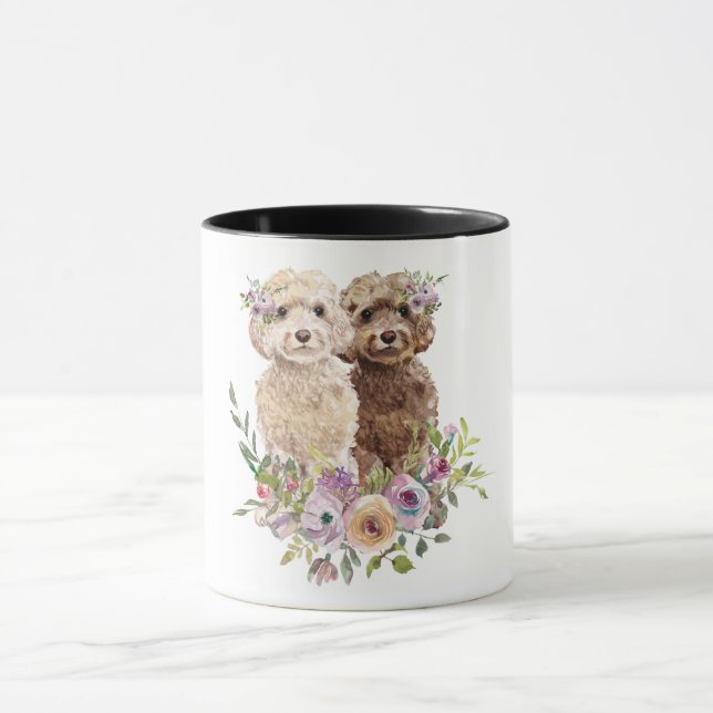 Mug Aquarelle Labradoodle /Goldendoodle (Centre)