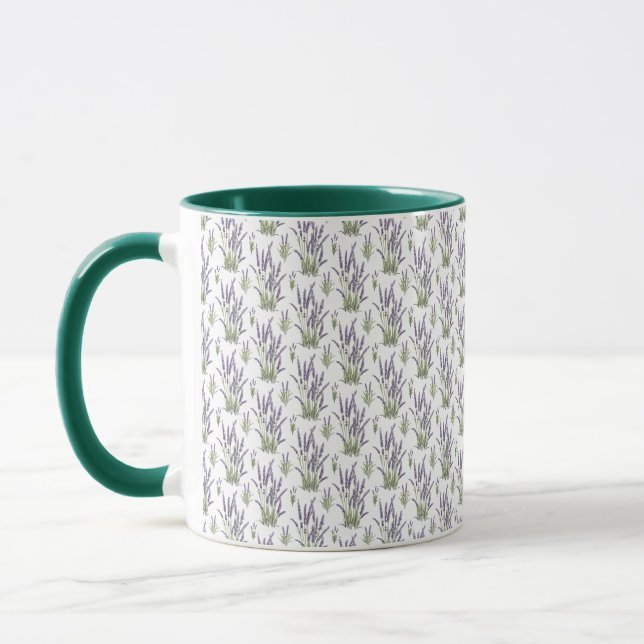 Mug Aquarelle lavande ClipArt, Motif Flora (Gauche)