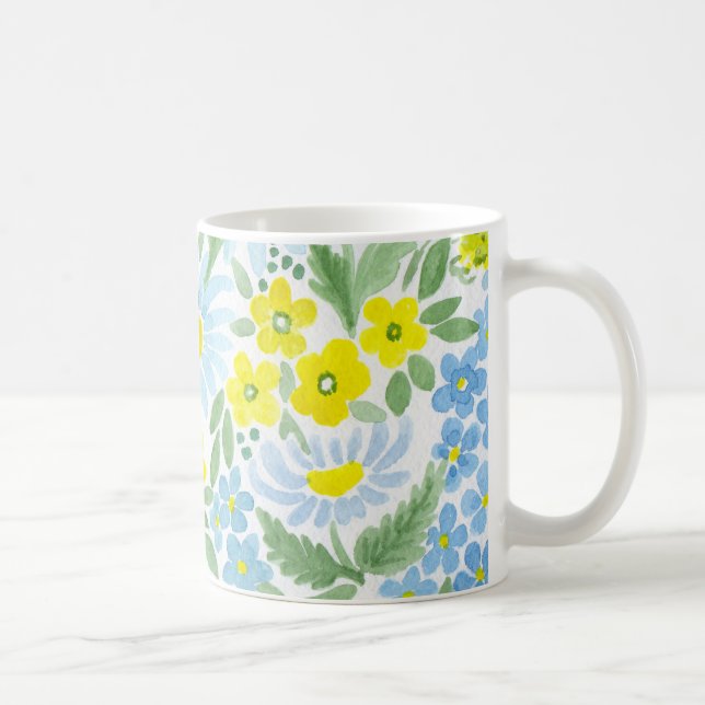 Mug Aquarelle. Les fleurs du champ. Chamomille (Droite)