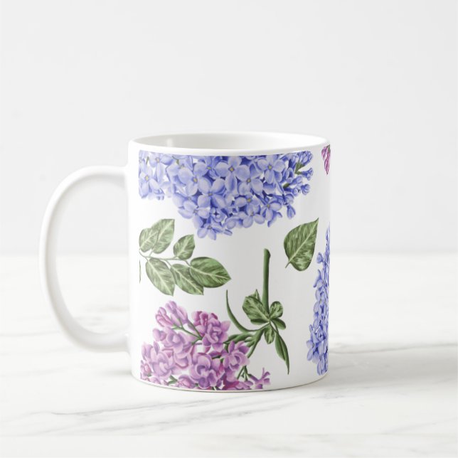 Mug Aquarelle Lilacs Violet (Gauche)