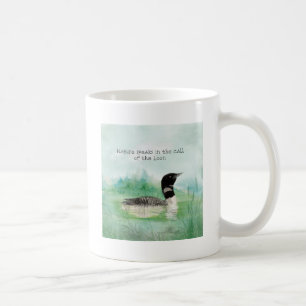 Mug Aquarelle Loon Nature parle Appel de Citation de L