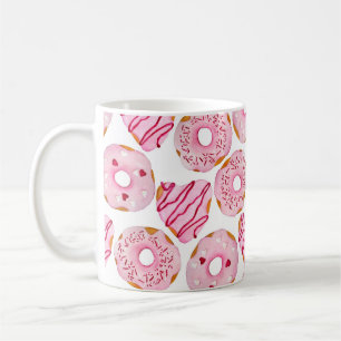 Mug Aquarelle main dessinée sans couture motif avec ro