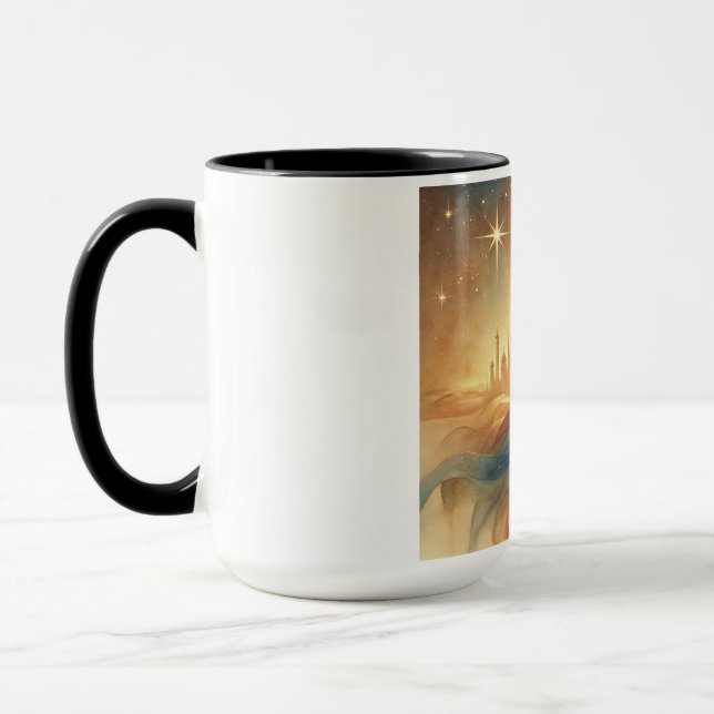 Mug "Aquarelle majestueuse du roi à peau noire" (Gauche)
