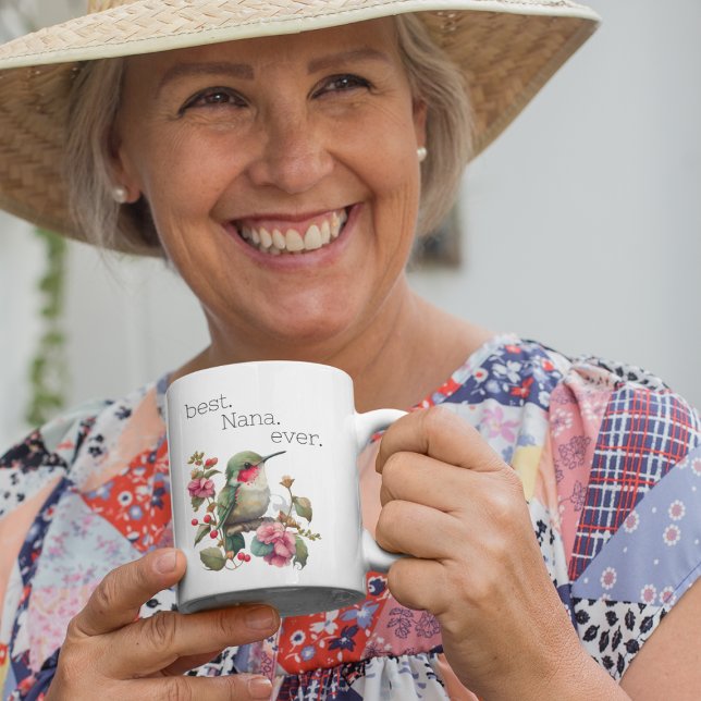 Mug Aquarelle Meilleur Nana Jamais Sweet Hummingbird (Créateur téléchargé)