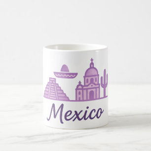 Mug aquarelle Mexique • Mug Mexique art en ligne m