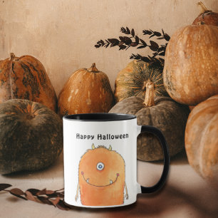 Mug Aquarelle mignonne Monster Joyeux Halloween