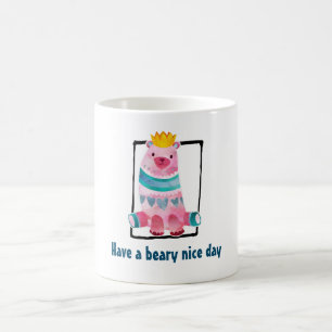 Mug Aquarelle mignonne Ours Avoir une bére Nice Jour