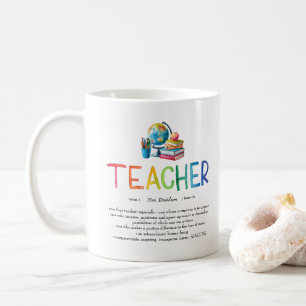 Mug Aquarelle moderne Arc-en-ciel Merci Professeur  