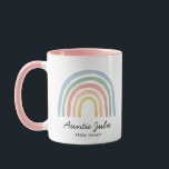 Mug Aquarelle moderne cadeau famille arc-en-ciel<br><div class="desc">Design moderne aquarelle arc-en-ciel. parfait pour dire heureux anniversaire,  merci ou je vous aime. modifier le nom et le message pour convenir à votre occasion</div>