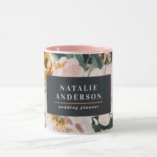 Mug Aquarelle moderne florale et feuillage élégant
