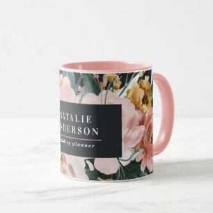 Mug Aquarelle moderne florale et feuillage élégant