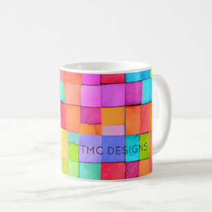 Mug Aquarelle moderne NOM D'Art Coloré Fun lumineux