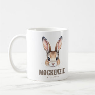 Mug Aquarelle moderne personnalisée Mignonne lapin de