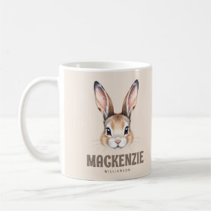 Mug Aquarelle moderne personnalisée Mignonne lapin de