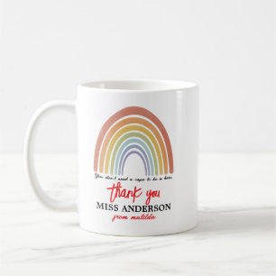 Mug Aquarelle moderne Rainbow Nurse Merci