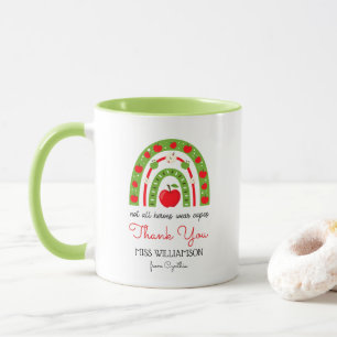 Mug Aquarelle moderne Rainbow Teacher Merci Cadeau C