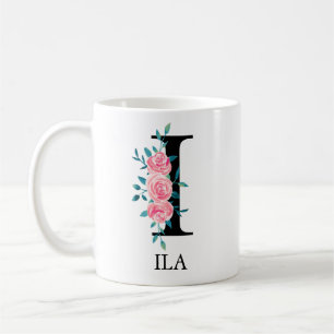 Mug Aquarelle Monogramme Personnalisée Lettre simple C