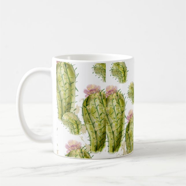 Mug Aquarelle motif Cactus (Gauche)