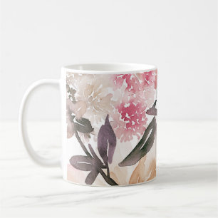 Mug Aquarelle motif floral fond, fleur, art, flacon
