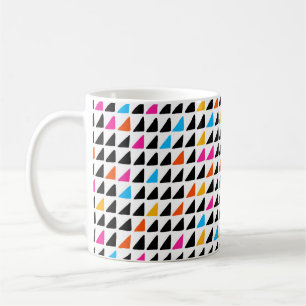 Mug Aquarelle motif moderne avec triangles bleus. Mer