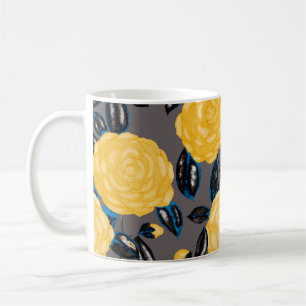 Mug Aquarelle motif sans couture avec fleurs de caméli