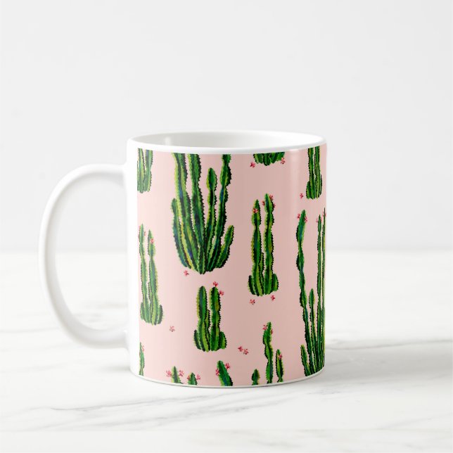Mug Aquarelle motif sans couture cactus. Cactus dans l (Gauche)