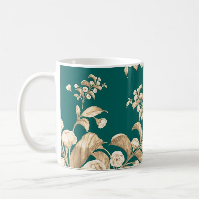 Mug Aquarelle motif transparent des branches fleuries, (Gauche)