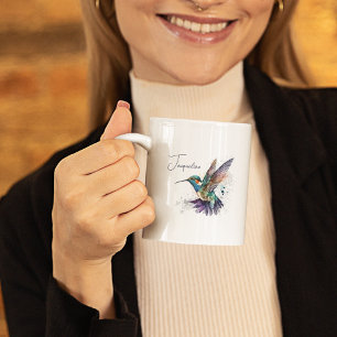 Mug Aquarelle Motivationnelle Personnalisée Colibri
