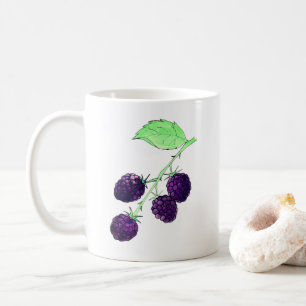 Mug Aquarelle Mûre Violette Botanique