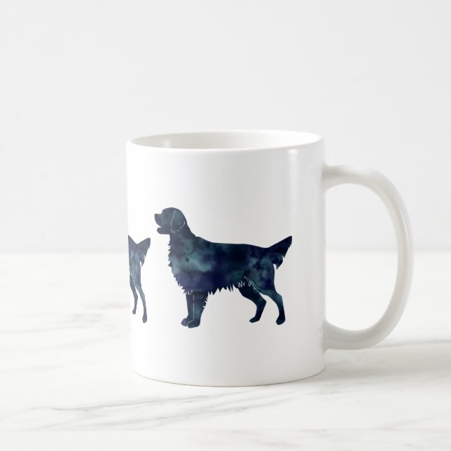 Mug Aquarelle noire Silhouette noire (Droite)