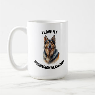 Mug Aquarelle norvégienne Elkhound Dog