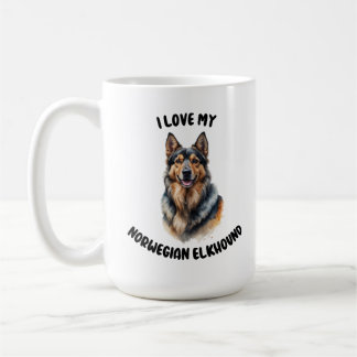 Mug Aquarelle norvégienne Elkhound Dog