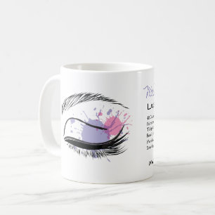 Mug Aquarelle oculaire cils Lash icône d'extension