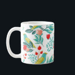 Mug Aquarelle Oiseaux, canneberge et verdure Noël<br><div class="desc">Célébrez la saison des fêtes magiques et festives avec nos tasses de fêtes illustratives personnalisées. Le design présente nos propres oiseaux dessinés à la main, perchés sur de belles branches de feuillage et des canneberges. Le motif entoure la tasse. (Vous pouvez customiser la couleur arrière - plan) Toutes les oeuvres...</div>