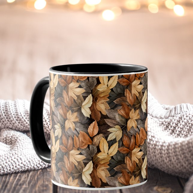 Mug Aquarelle or Brown laisse le café (Créateur téléchargé)