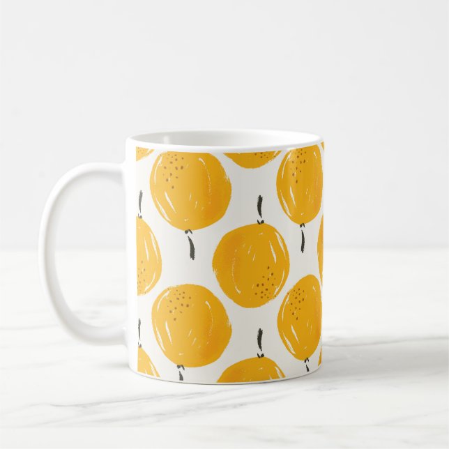 Mug Aquarelle oranges fruit peinture à la main illustr (Gauche)