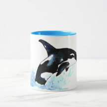 Aquarelle Orca